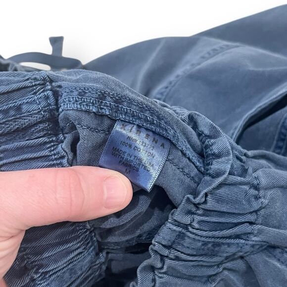 NWT Xirena Wyatt Shorts Sz M High Rise Elastic Waist Drawstring Washed Blue $209 - Picture 6 of 11